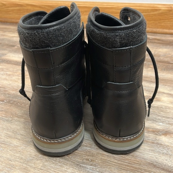 Bulle Black Boots Leather Wool Men's Size 10 EU 43 Lace Up - Picture 7 of 14